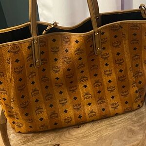 Two bags in one!!! Reversible MCM large tote.!